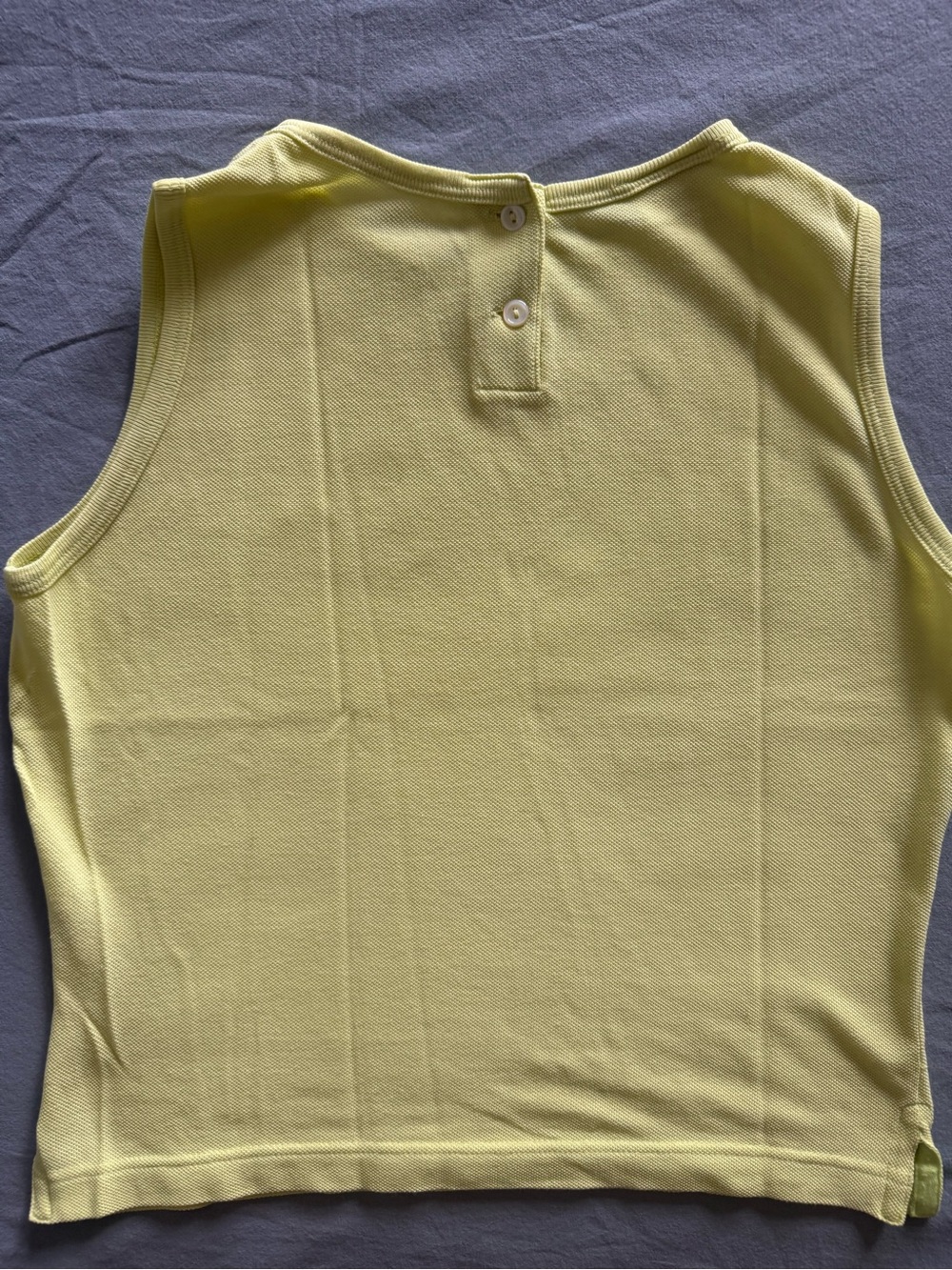 Vintage Lacoste Acid Green Cropped Tank Top Size 40 - small - Picture 4 of 6
